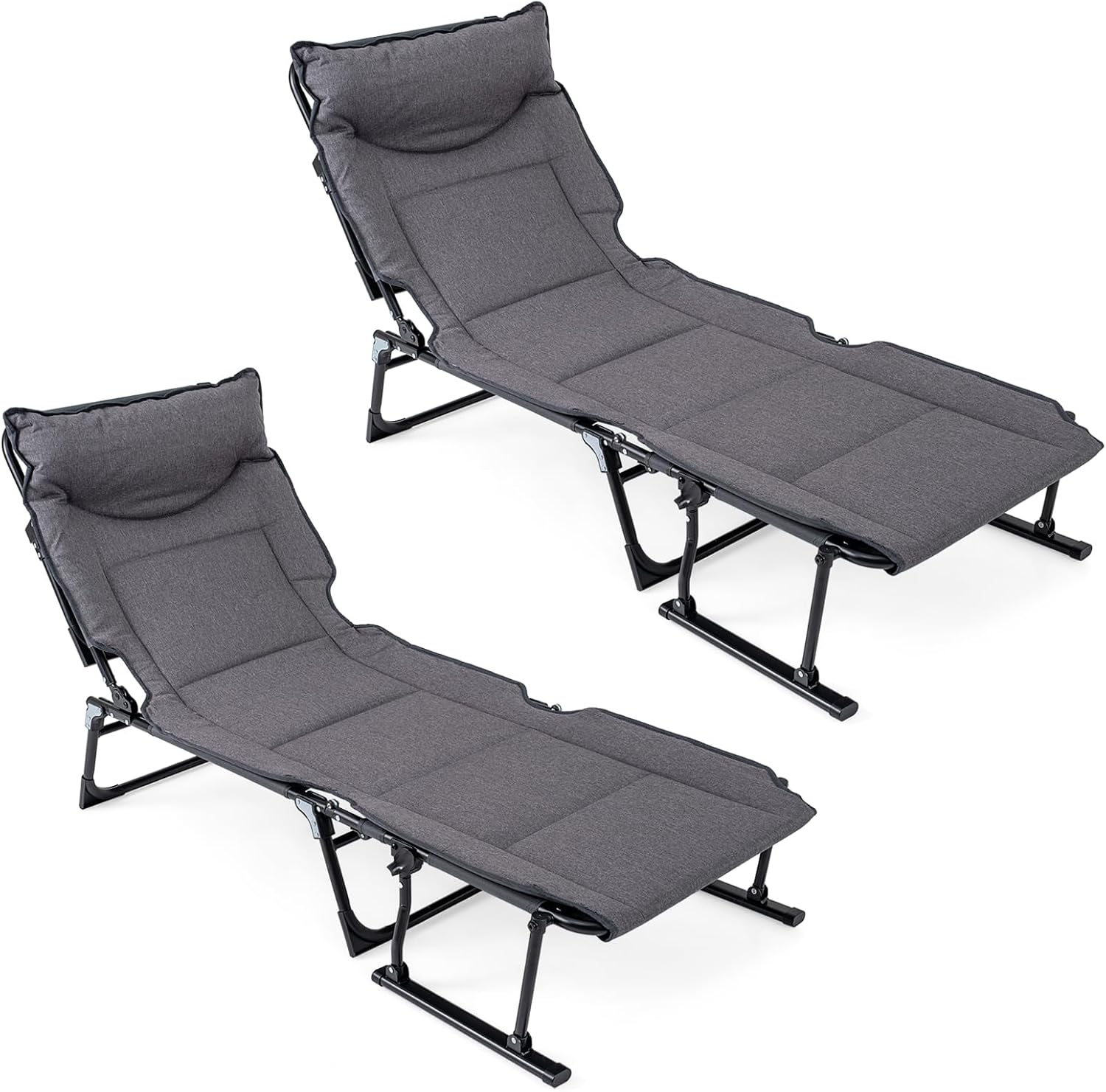 Home Office Headset - Ensemble de 2 chaises longues pliantes