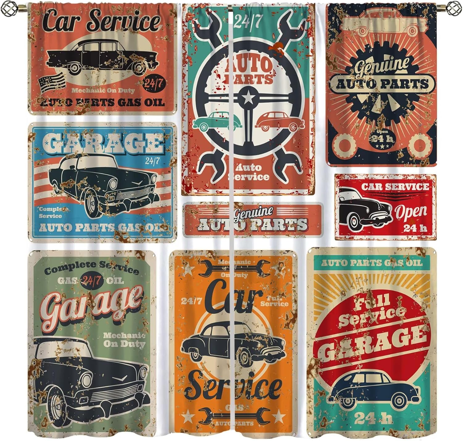 Home Office Shed - Rideaux de garage, rideaux vintage pour