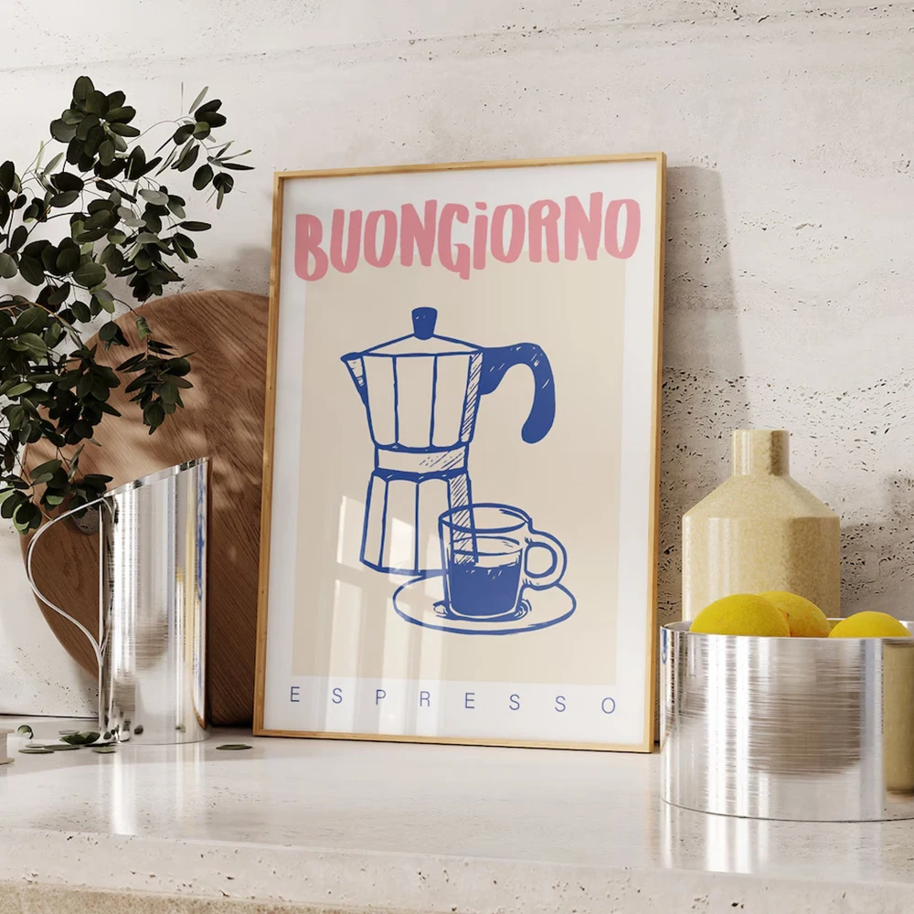 Home Office Kitchen - Impressions d'art mural expresso café moderne,