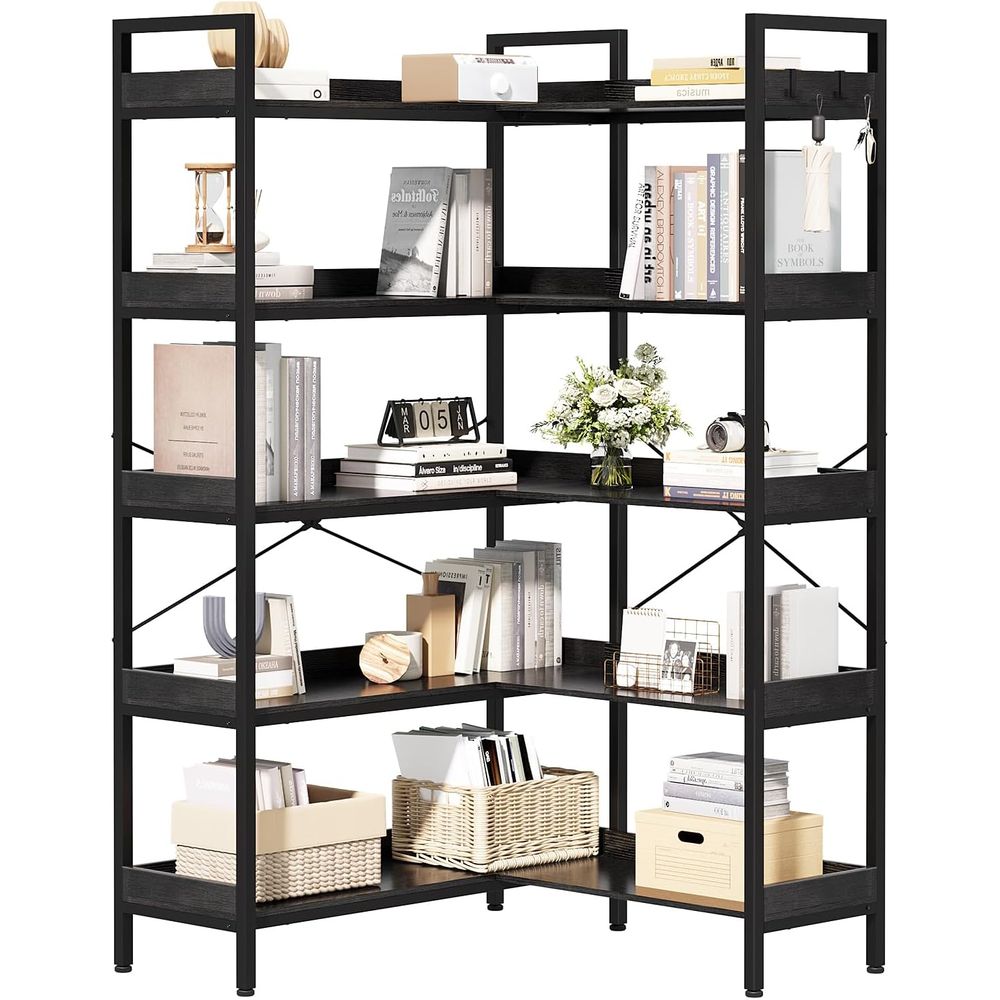 Home Office Industrial Style - Bibliothèque réversible en forme de L