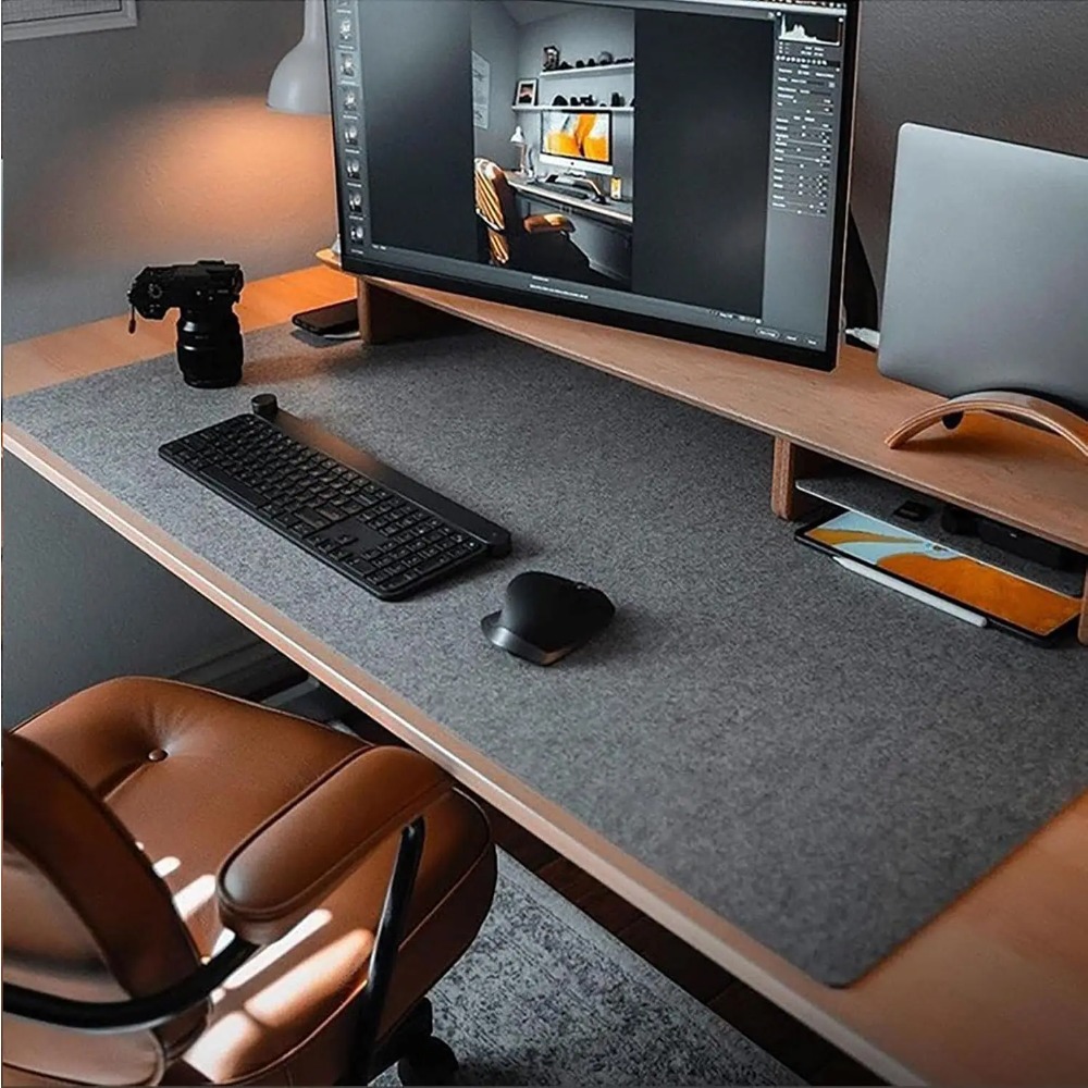 Home Office Keyboard And Mouse - Tapis de bureau en feutre pour