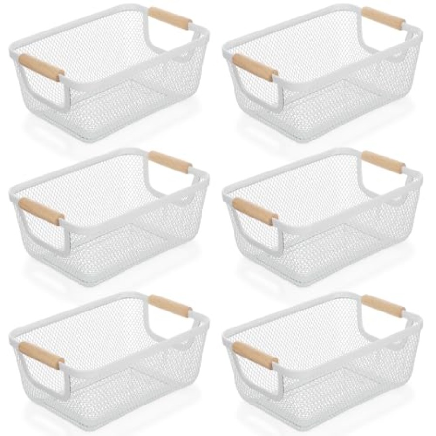 Home Office Kitchen - Lot de 6 paniers en fil
