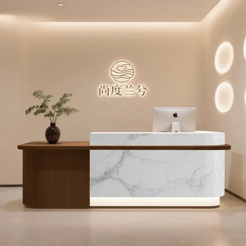 Home Office Tienda - # Comptoirs de réception de luxe