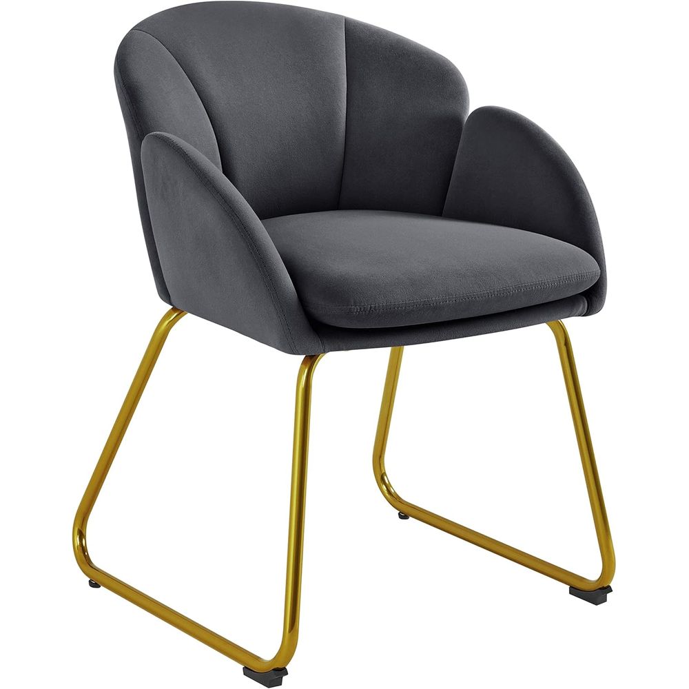 Home Office Kitchen - Fauteuil en velours Lower Shape, chaise