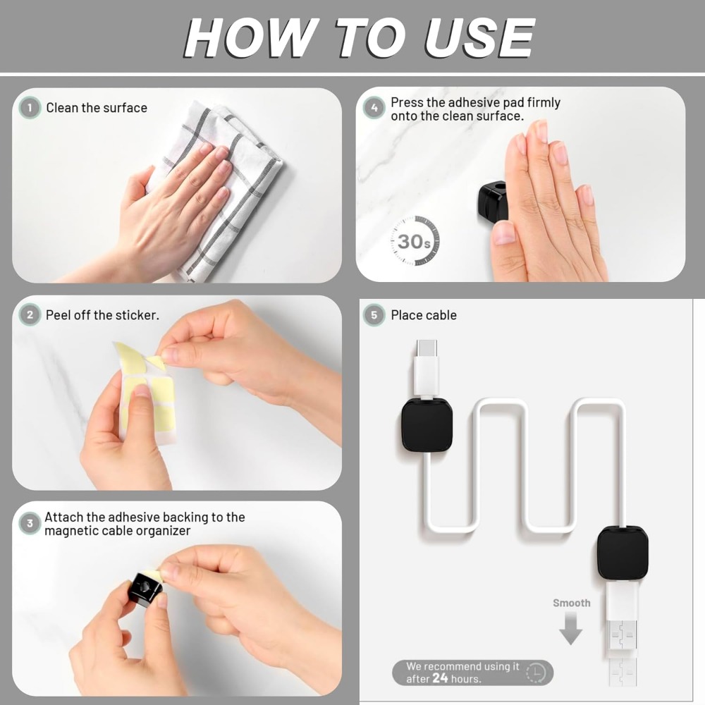 Clips magnétiques pour la gest - Cable Management Box avis et prix