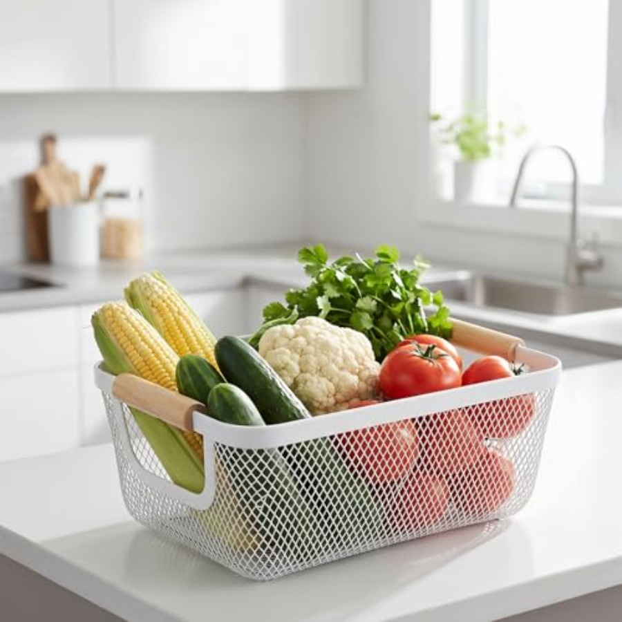 Lot de 6 paniers en fil métall - Home Office Kitchen avis et prix