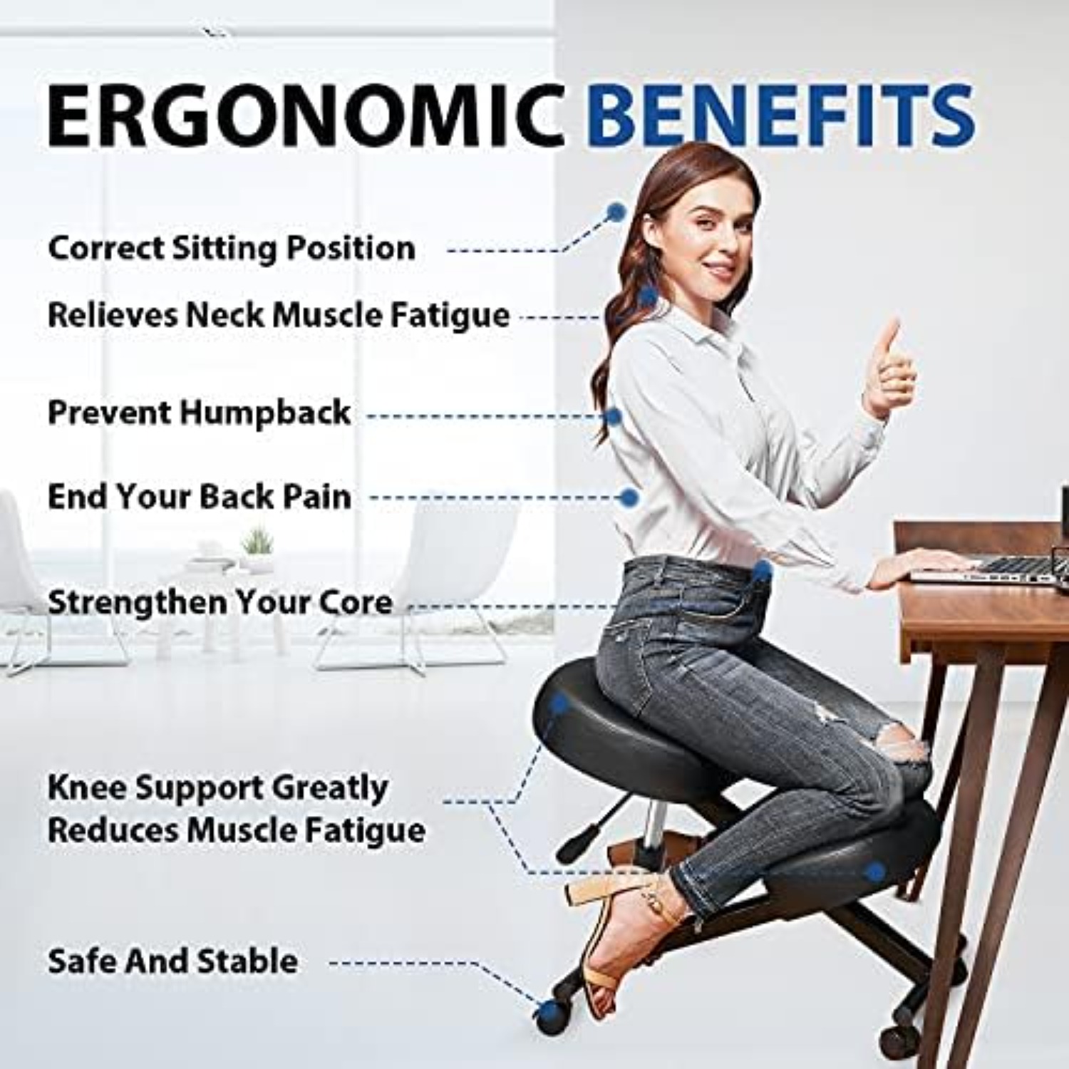 Chaise à genoux ergonomique po - Home Office Ergonomics avis et prix