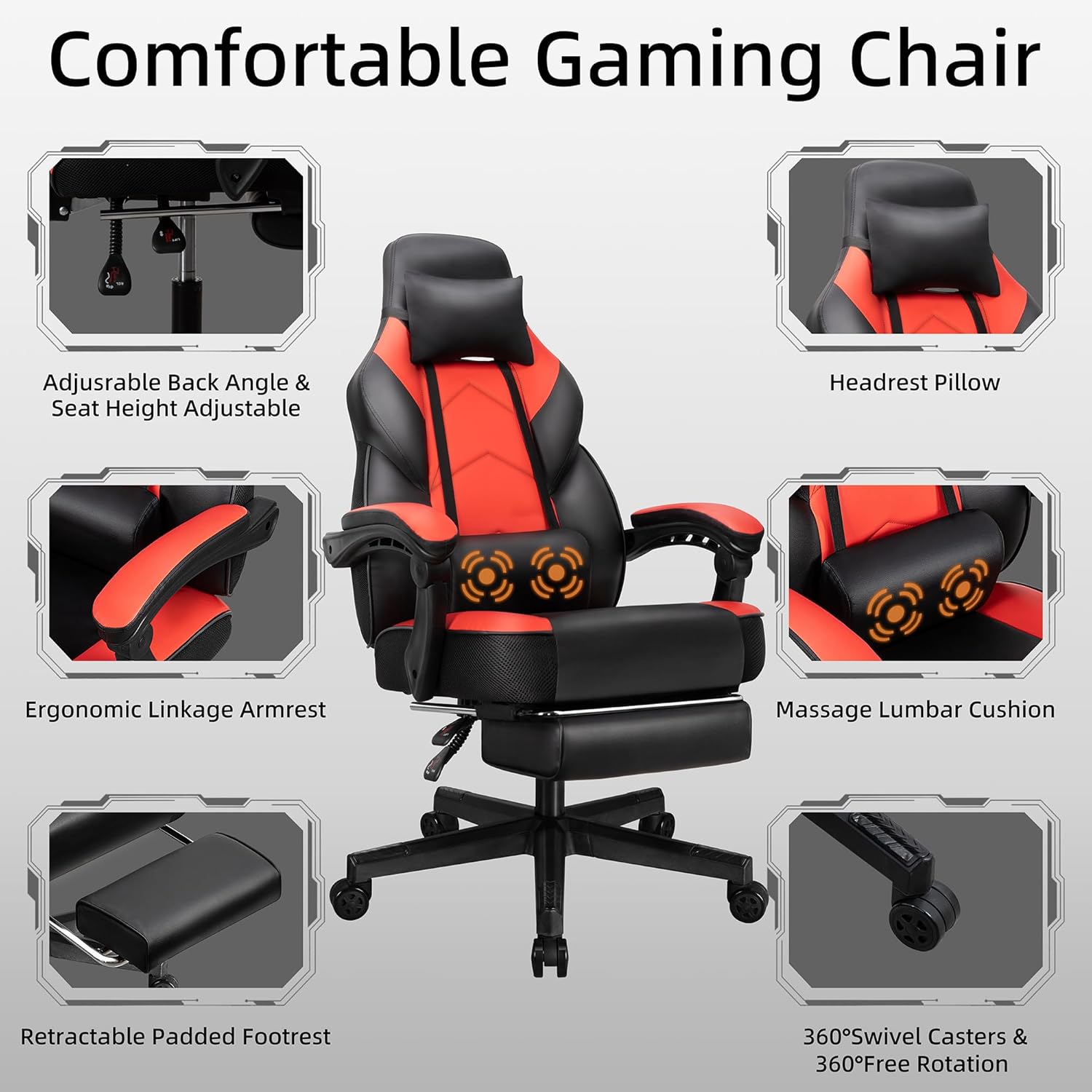 Chaise de jeu avec repose-pied - Home Office Ergonomics avis et prix