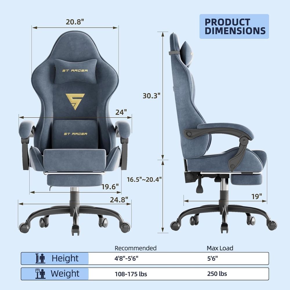 Chaise de jeu ergonomique avec - Home Office Ergonomics avis et prix