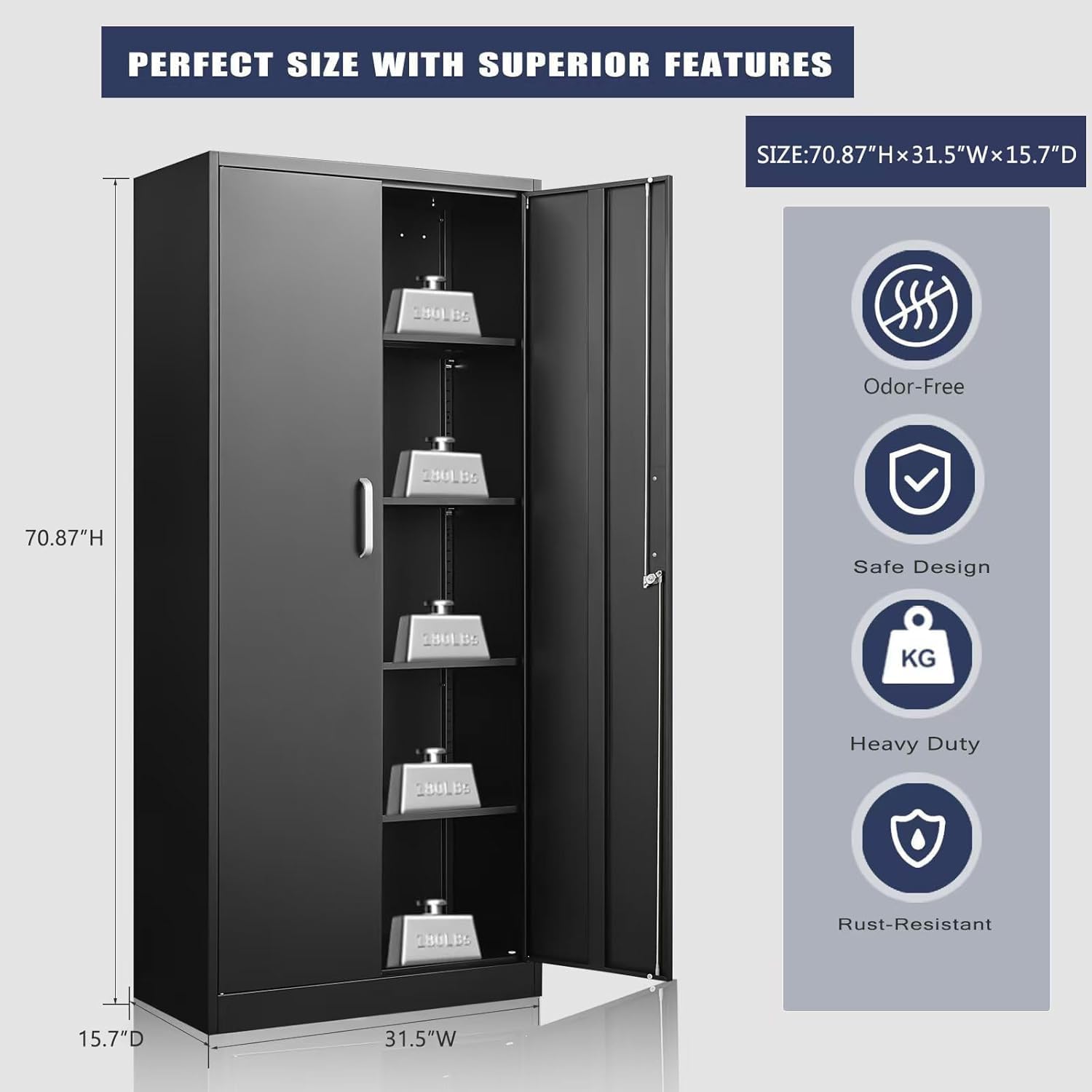 Armoire de rangement en métal  - Home Office Kitchen avis et prix