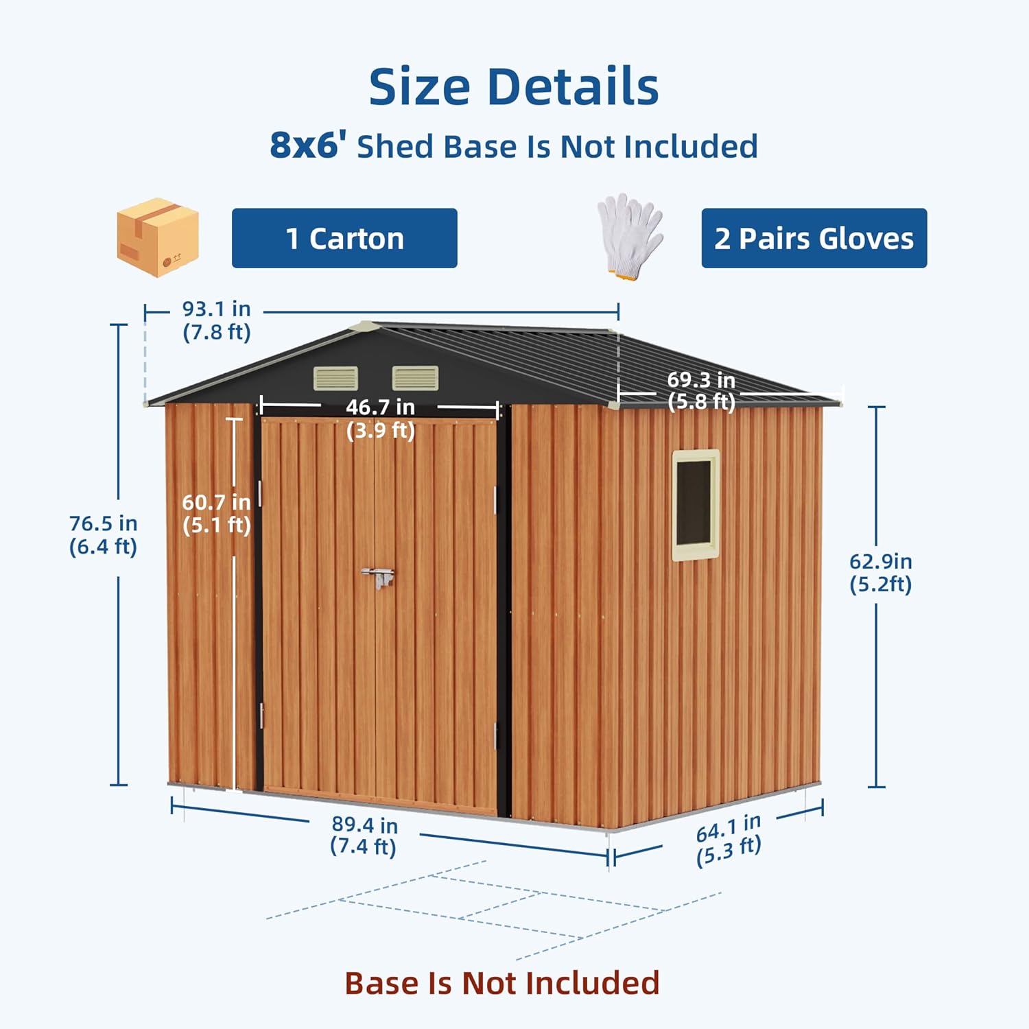 Abri de jardin métallique 8x6F - Home Office Shed avis et prix