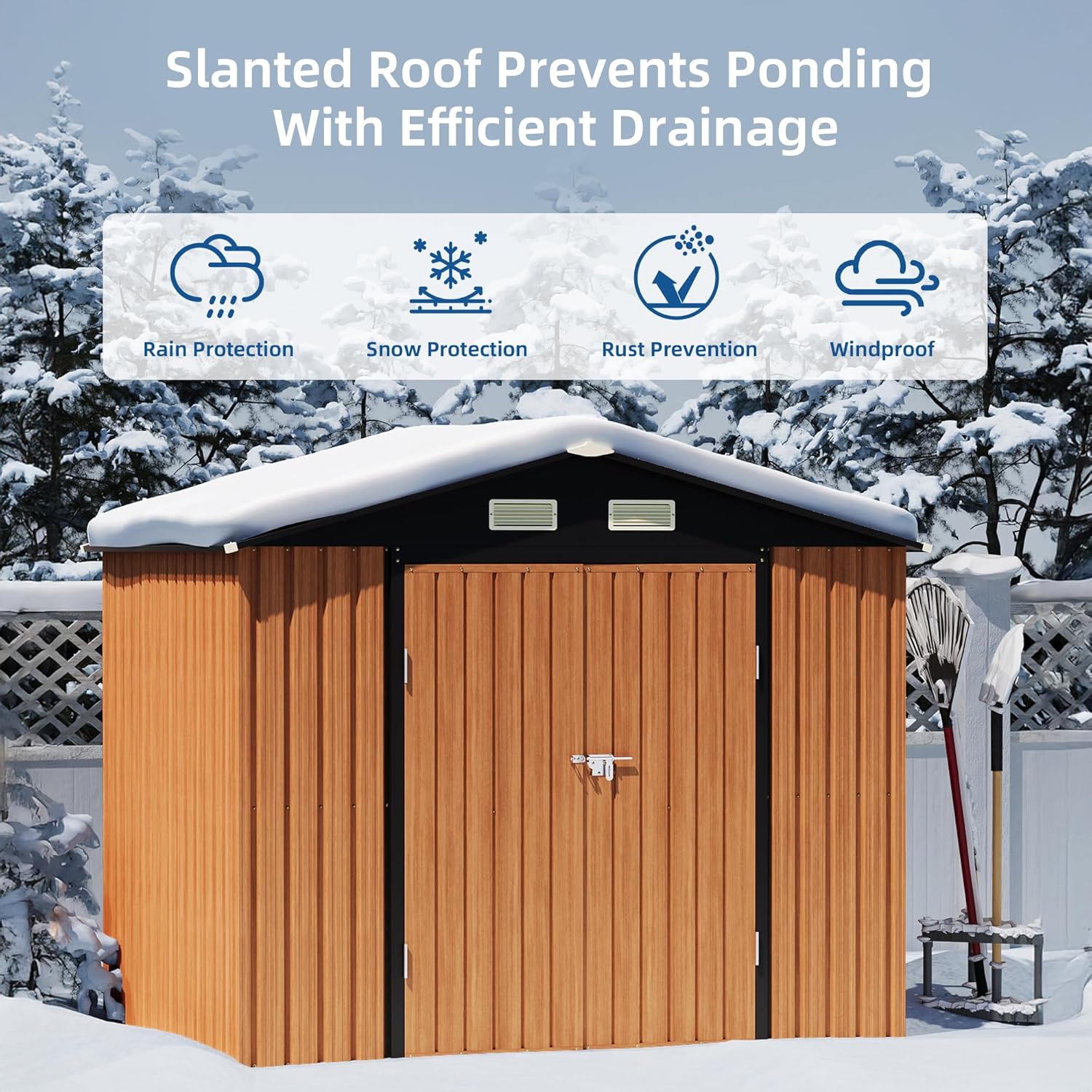 Abri de jardin métallique 8x6F - Home Office Shed avis et prix