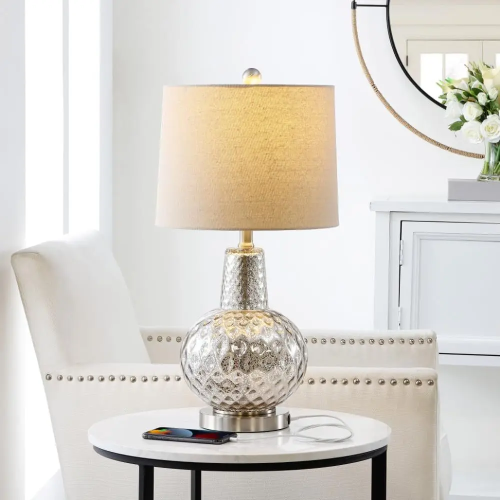 Lampe de table LED argentée/iv - Home Office Living Room avis et prix